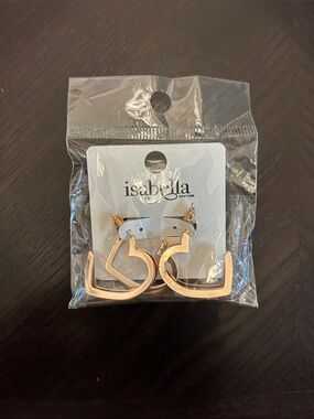 Rose Gold Geometric Hoop Earrings